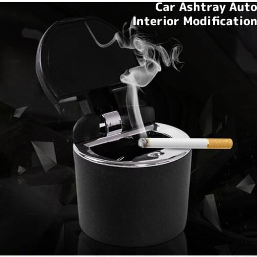 Auto Car Ashtray Portable Butt Bucket Ash Tray with Lid Universal Car Ash Holder Cigarette Smoke Cup Holder Self Extinguishing
