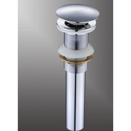 Polished Chrome Brass Large Round Cap Pop UP Bathroom Sink Drain Without Overflow asd020