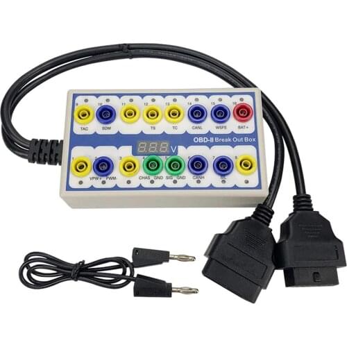 Professional Newly Auto Car OBD 2 Break Out Box OBD2 Breakout Box OBD OBDII Protocol Detector Diagnostic Connector Detector
