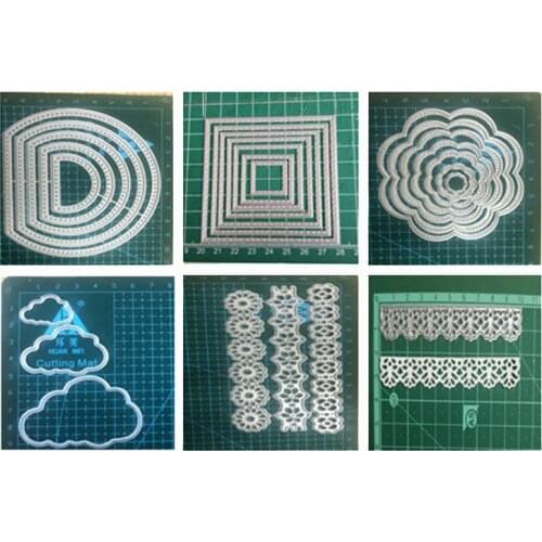 Clearance !Circle Square Rectangle Frames Flower Borders Metal Cutting Dies for DIY Scrapbooking Cards New 2019
