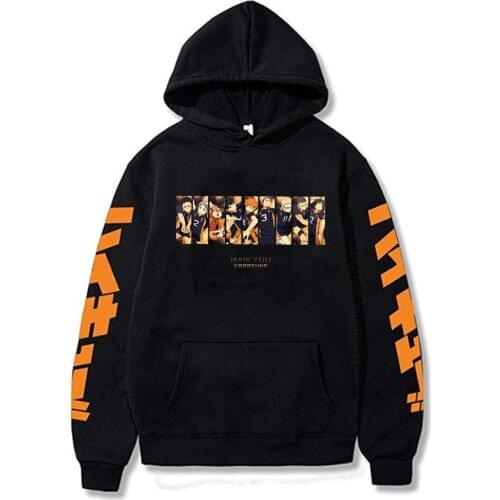 Japan Anime Haikyuu Cosplay Mens Hoodies Male Daily Casual Hoodies Karasuno High SchoolFashion Designer Streetwear