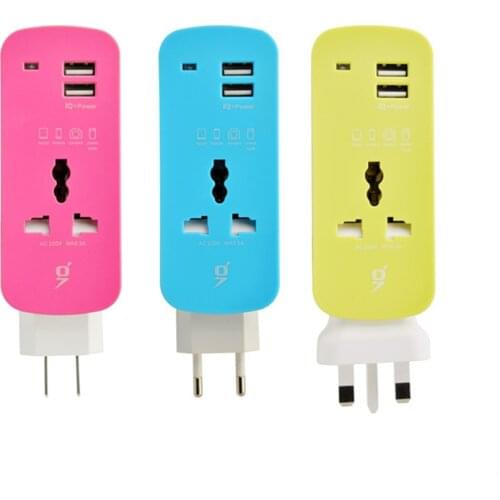 Power Strip EU US UK Plug Power Extension Socket Travel Adapter 1.5m Cable Portable USB Smart Phone Tablets Charger Desktop Hub