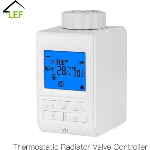 Zigbee Smart Thermostatic Radiator Valve Controller TRV Thermostat Tuya Temperature Voice Control Works with Alexa Google Home