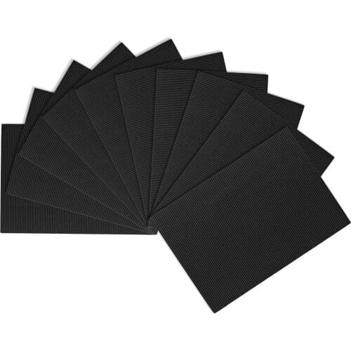 Uxcell 10pcs Corrugated Cardboard Paper Sheets,Black,7.87-inch x 11.84-inch