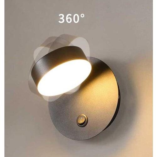 360 Rotating Bedside Reading LED Wall Lamp Indoor Adjustable living room aisle simple decor reading Wall light