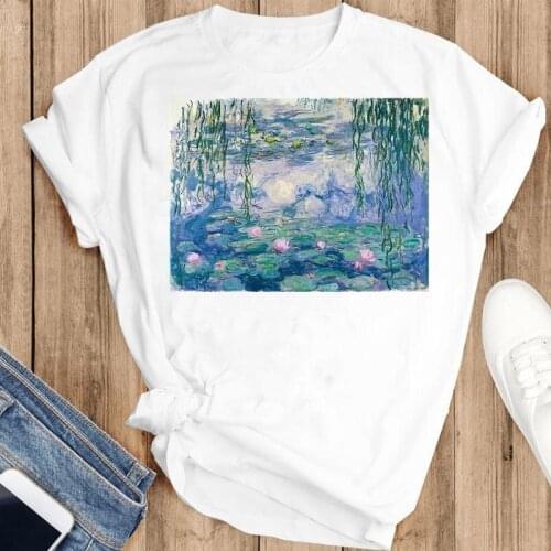 Women Graphic Watercolor Painting Cartoon Printing Fashion Summer Female Clothes Print Short Sleeve Tops Tees Tshirt T-Shirt