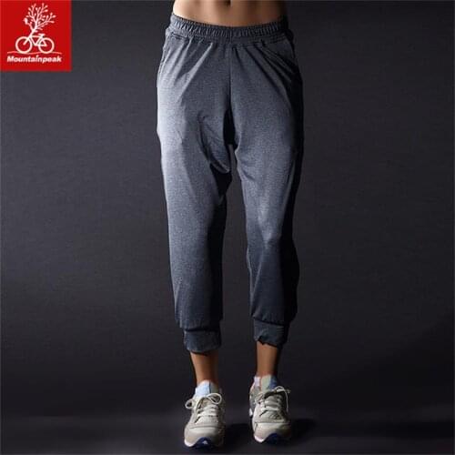 Womens Running Pants Capri Joggers Cropped Trousers Womens Grey Yoga Pants Sports Pants Breathable Tracksuit Bottoms MP008