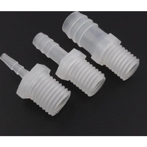 100pcs/lot M14 M16 Male Thread To 3.9~16mm PP Connectors Aquarium Fish Tank Air Pump Aerator Parts Micro Irrigation Hose Joints