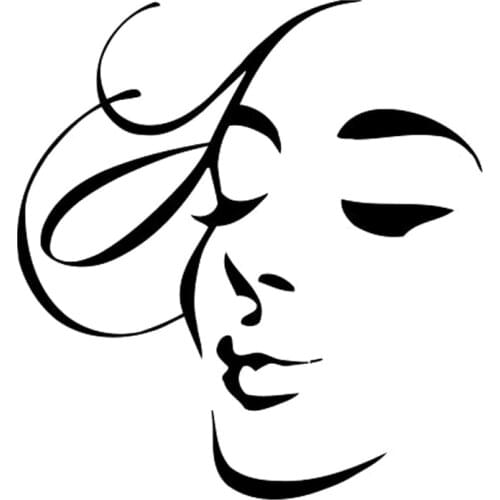 12.1cm*13cm Beauty Girl Fashion Car Styling Car Accessories Stickers