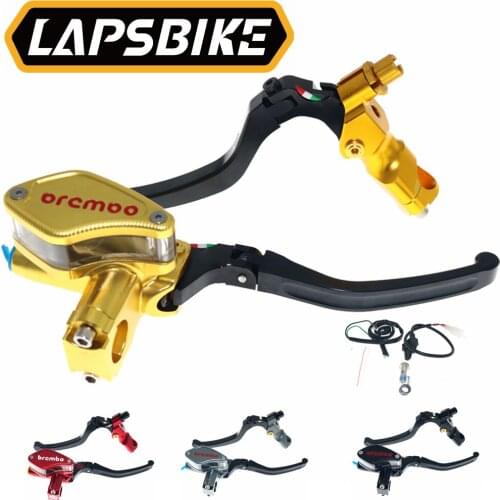 13 RCS 7/8" 22mm Brake Cable Clutch Line Master Cylinder Brake Lever Set Universal for Honda Yamaha Suzuki Kawasaki KTM