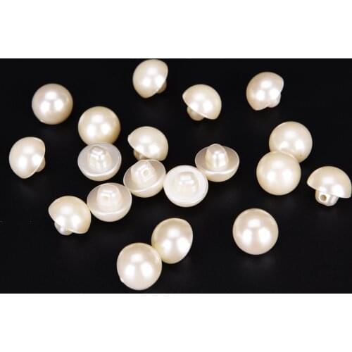 20PCS pearl white RESIN buttons 9/10/11.5/12.5/15mm coat boots sewing clothes accessories