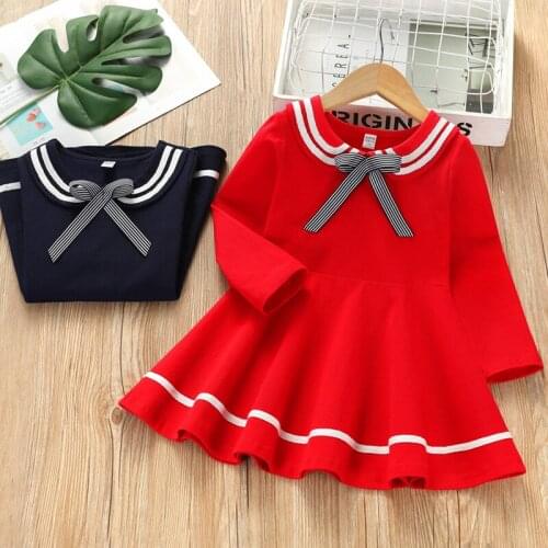 2020 Fashion Dress for Girls Clothes Autumn Winter Children Clothing Kids bow Dresses For Girl Princess Dress 3-7Y #0168