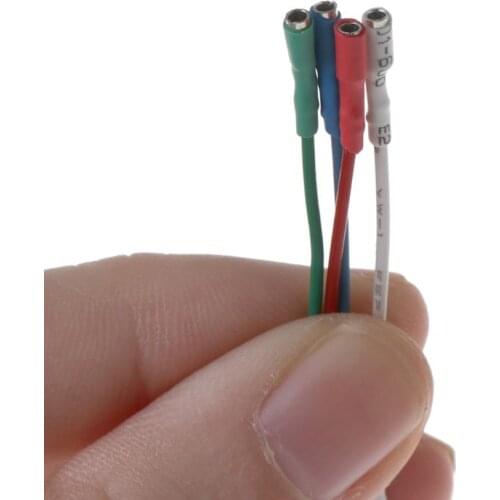 4PCS Universal Silver Leads Wires Header Wire Cable 40mm for 1.2-1.3mm Pins Turntable Phono Headshell Tonearm 634A