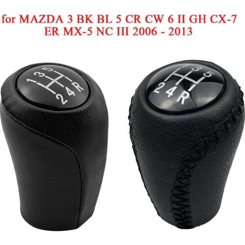 5/6 Speed Car Gear Stick Shift Knob Shifter Lever Head Ball for MAZDA 3 BK BL 5 CR CW 6 II GH CX-7 ER MX-5 NC III 2006 - 2013