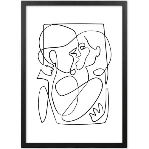 Abstract Line Illustration Wall Art Print paper Painting Nordic Posters And Prints Wall Pictures For Living Room Paper