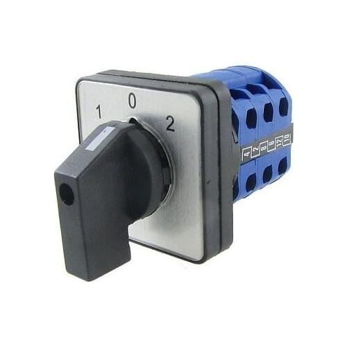 AC 380V 1.5A DC 220V 0.14A 3 Position Rotary Cam Universal Changeover Switch