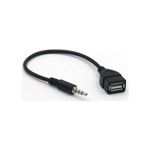 3.5MM To USB Adapter Car Audio Aux Cables Jack Male Converter Charge Charging OTG Car Audio U Disk Connection For GPS CD DVD MP3