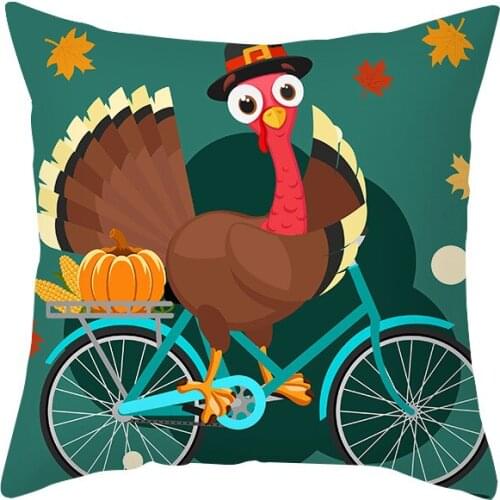 Thanksgiving Decorative Home Cushion Cover For Sofa Pillowcase Case Seat Car Pillowcase Nordic Cartoon Pillow Covers 45x45CM