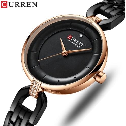 CURREN Women Quartz Watches Female Top Fashion Luxury Brand Watch Ladies Simple Stainless Steel Mesh Belt Wrist Watches 9052