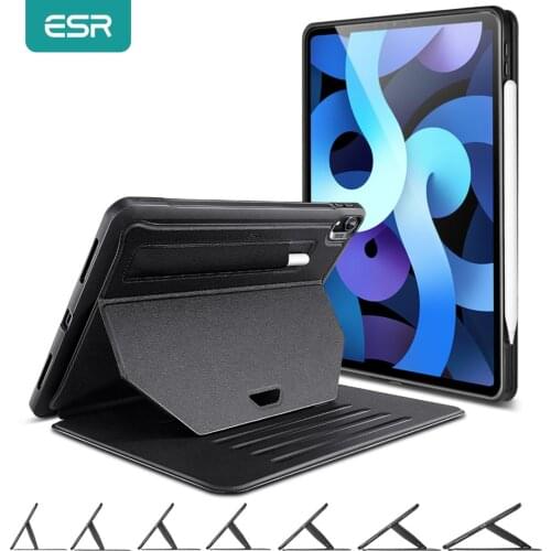 ESR Case for 2020 iPad Air 4/iPad 8th 7th/iPad Pro 11''/12.9'' 2nd 4th Generation Stronger Protect Cover 7 Stands Magnetic Case