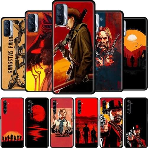 Red Dead Redemption 2 Cell Phone Case for Realme 6 7 8 C3 C21 XT 5 X7 X50 Pro 5G C11 7i C15 C20 C20A C21Y GT Master Cover Coque