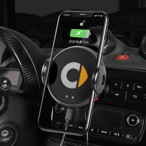 For Smart 453 451 450 Fortwo Forfour Car Wireless Charging Mobile Phone Holder Supports Navigation Charging for IPhone Samsung