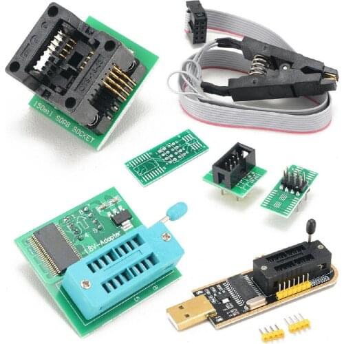 EEPROM BIOS USB Programmer CH341A + SOIC8 Clip + 1.8V Adapter + SOIC8 Adapter