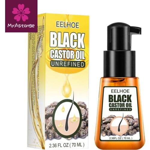 Black castor oil hair care essential oil nourishes the hair smooths frizz and smooths hair