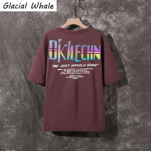 GlacialWhale Mens T-shirt Men 2021 Summer Tops Graphic Cotton T-shirts Japanese Streetwear Harajuku Oversized T Shirt For Mens