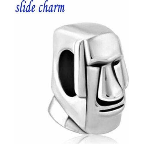 Slide charm Free shipping Jewelry new water sky blue rhinestone buckle positioning snowflake charm fit Pandora bracelet