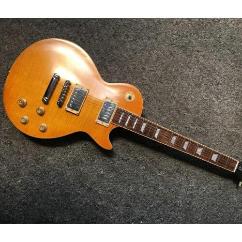 Best selling electric guitar one piece body and neck with fret binding mahogany wood guitar