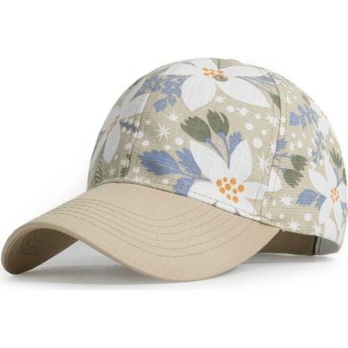 Women Men Casual Baseball Cap Floral Print Snapback Hat Spring Summer Fashion Adjustable Hat