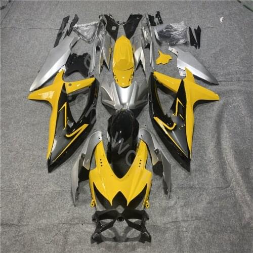 Hot sales for Suzuki GSXR600 08 10 Fairing GSX R 750 08 10 Fairing Kits GSXR 750 600 2008 - 2010 K8 Bodywork yellow Silver Blac