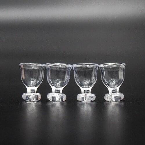 Odoria 1:12 Miniature 4PCS Red Wine Cups Tableware Dollhouse Kitchen Accessories