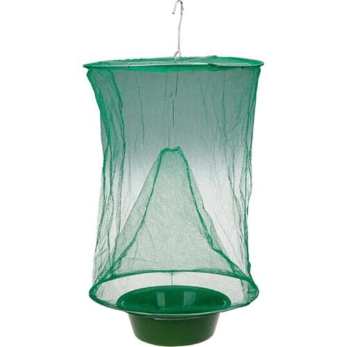 1PCS Pest Control Reusable Hanging Fly Catcher Killer Flies Flytrap Zapper Cage Net Trap Garden Home Yard Supplies
