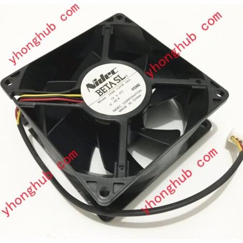 Nidec D09E-12PM 06A DC 12V 0.26A 90x90x38mm Server Cooling fan 2-wire