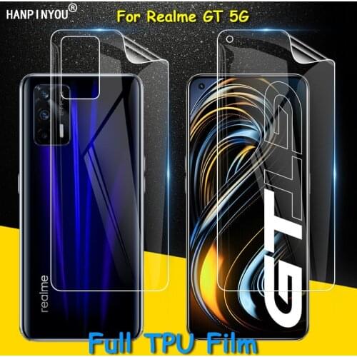 Front / Back Full Coverage Clear Soft TPU Film Screen Protector For Oppo Realme GT 5G 6.43" Cover Curved Parts (Not Glass)