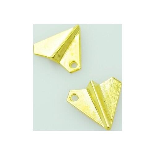 20pcs/lot Fashion gold color Alloy Paper airplane Charms Fit Pendants & Necklace Jewelry Findings DIY Handcraft 17*18mm 4121A