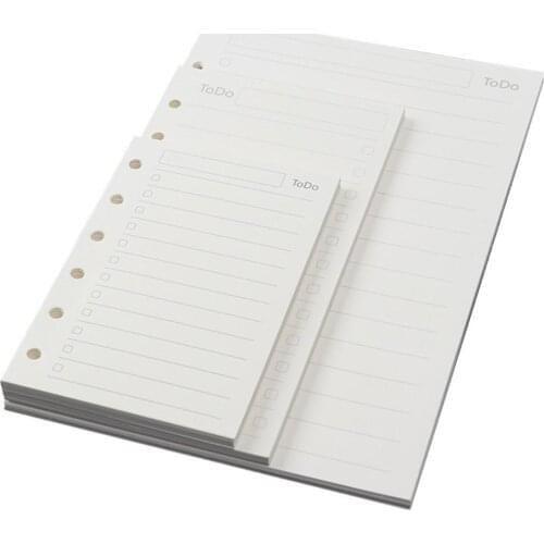 Useful 45Sheets A5 A6 A4 Spiral Notebook Filler Paper Inner Replacement Papers of Binder Book School Office Storage Box Supplies