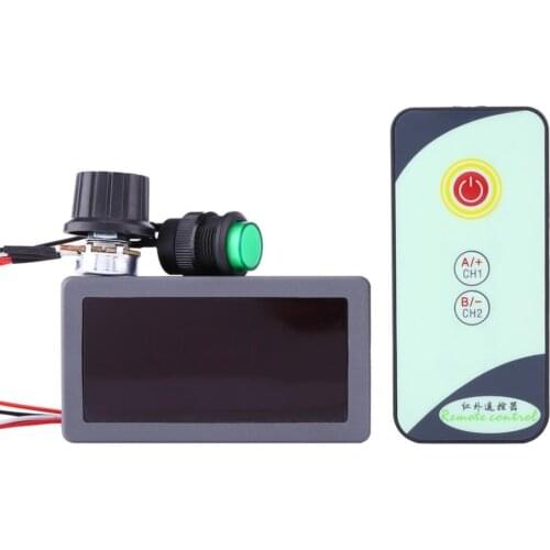 Durable DC 6V 12V 24V 5A/5A PWM Motor Speed Regulator Digital LED Display with IR Remote Controller Variable High Quality