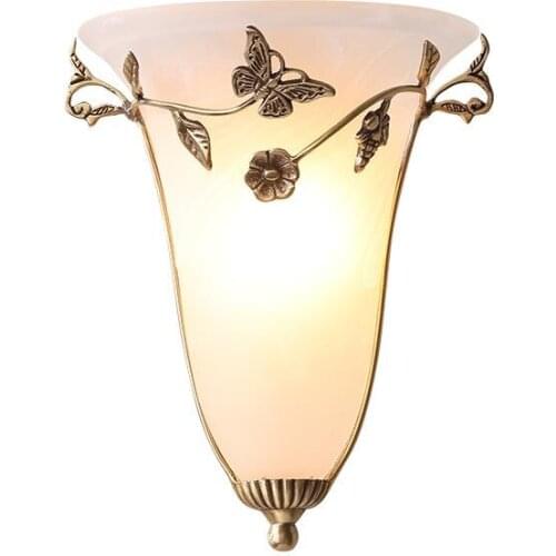 Simple living room background wall bedroom bedside aisle corridor wall lamp