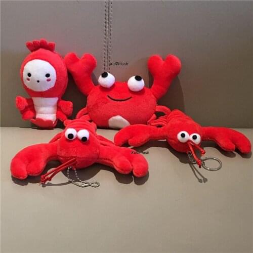 Size 12CM Approx. Ocean Animal Crab Plush Stuffed Toys , Key Chain Gift Pendant Doll