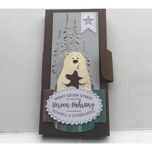 Mmao Crafts Metal Steel Cutting Dies New Bear Hug Cookies Stencil For DIY Scrapbooking Paper/photo Cards Embossing Dies