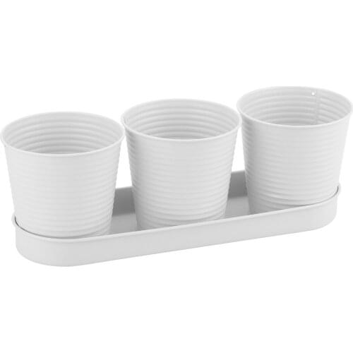 Garden Metal Flower Pot Succulent Pots Iron Vase For Home Decoration Outdoor Decor 3pcs Bonsai Bucket