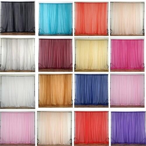 15 Colors Chiffon Wedding Backdrop Curtain Stage Background Photo Booth Our Door Wedding Curtains Event Party Decoration