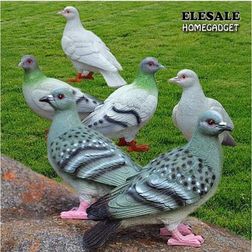 Cute Resin Decorative Dove Statue DIY Outdoor Garden Pigeon Birds Bonsai Home Desk Garden Party Wedding Decoration Ornament