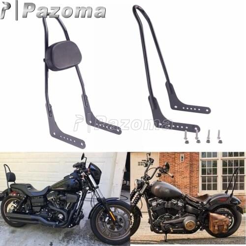 22" Tall Motorcycle Luggage Rack Cushion Pad Sissy Bar Backrest for Harley Softail Low Rider Fat Boy Street Bob Breakout 18-2020