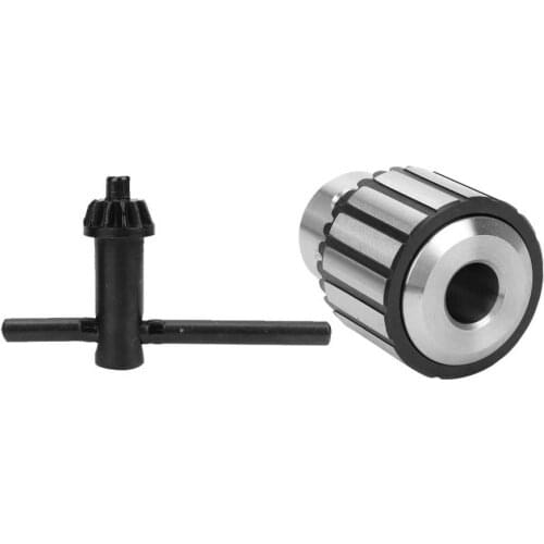 Drill Chuck high-Speed Steel High Accuracy B12 Taper with Wrench 1-10mm