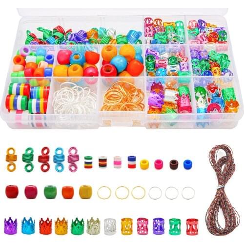 Hair Coil Dreadlocks Hair Braid Rings Dreadlocks Hair Braid Cuffs Beads DIY Hair Accessories Braiding Jewelry Pendants Cuff