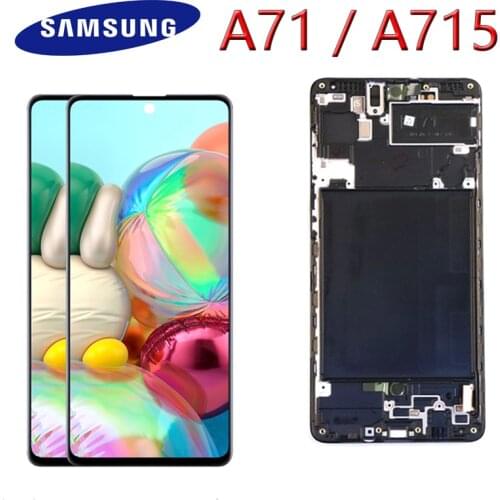 100% Original AMOLED For Samsung Galaxy A71 LCD Touch Digitizer Sensor Glass Assembly For Samsung A71 Display A715 Lcd Screen